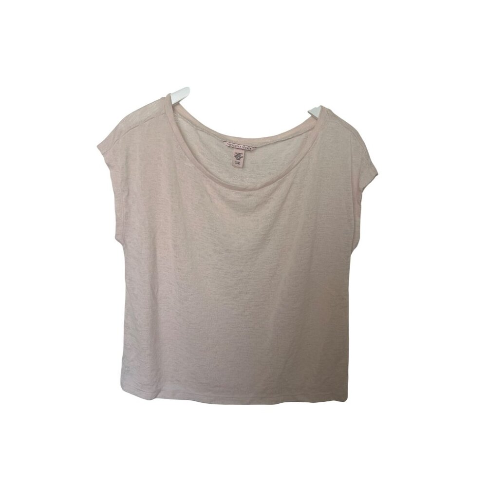 Victorias Secret Light Pink Short Sleeve Flowy Top